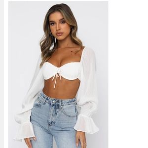 WHITEFOX MEMORABLE MOMENT LONG SLEEVE CROP